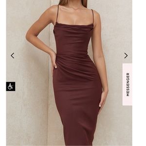 Satin Corset Midi Dress